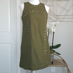 Kate Spade Olive Green Studded Mini Dress (Size 8)
